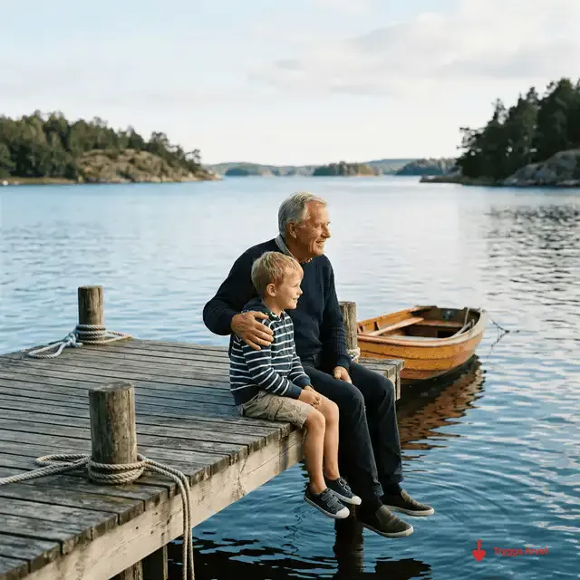 Person på brygga som reflekterar över testamente