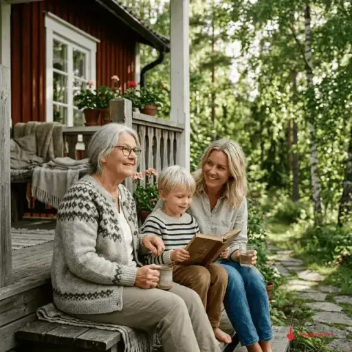 Person vid hus som planerar testamente